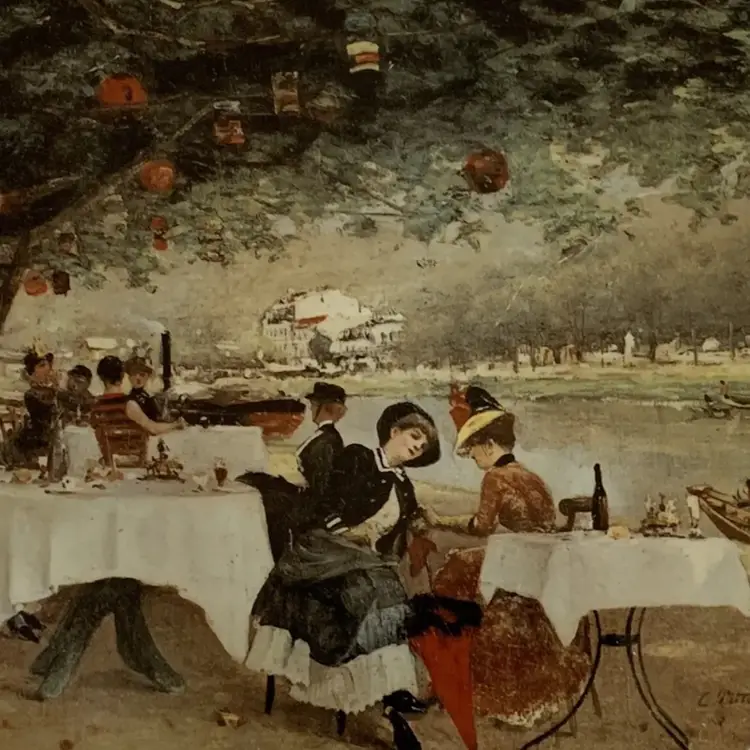 Vintage Carlo Pittara Artist Scene Porcelain Cake Plate Platter 12” Italy