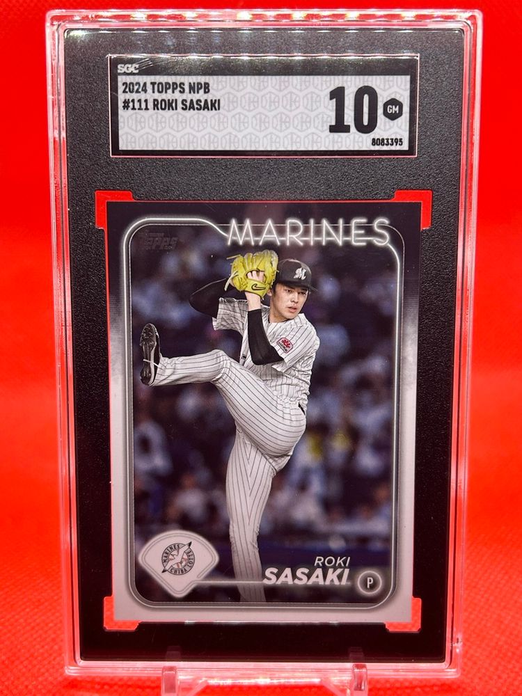 06. Roki Sasaki 2024 Topps NPB SGC 10 Slab Chiba Lotta Marines / Los Angeles Dodgers