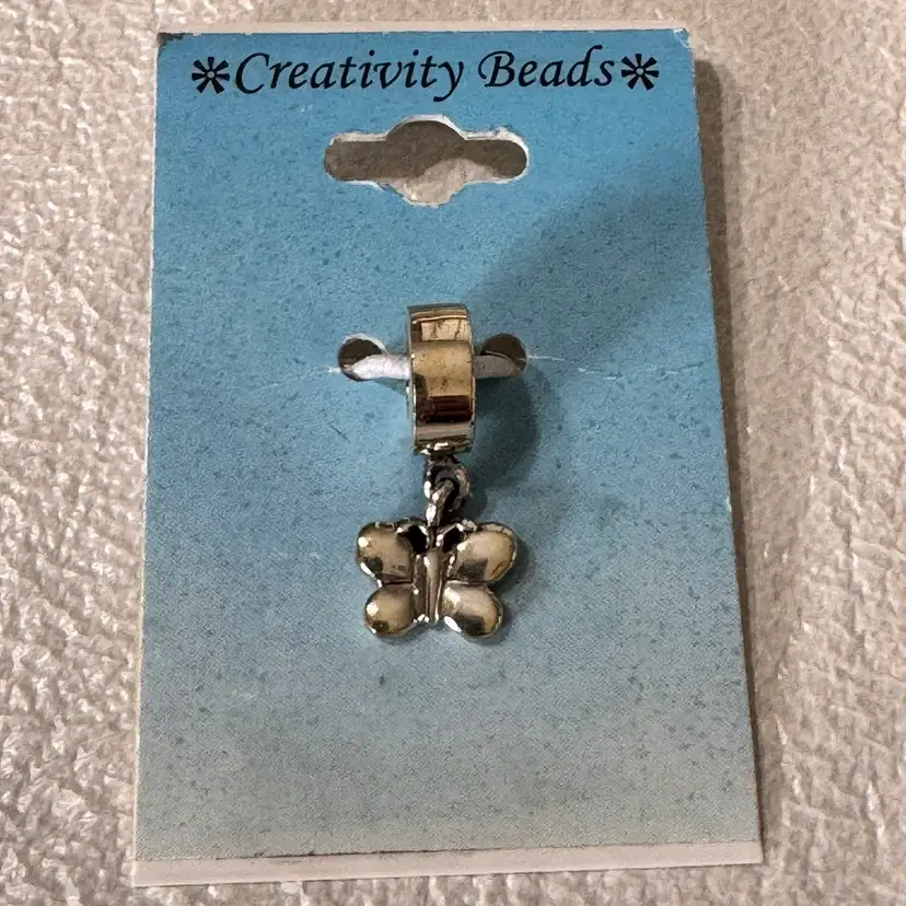 Vintage Sterling Silver Butterfly Charm Pendant