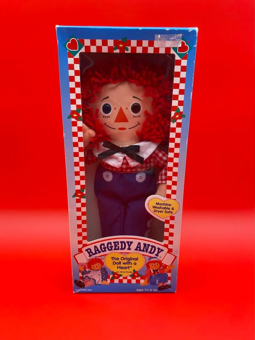 Raggedy Andy 12" Plush Doll - Sealed - 1996 Hasbro