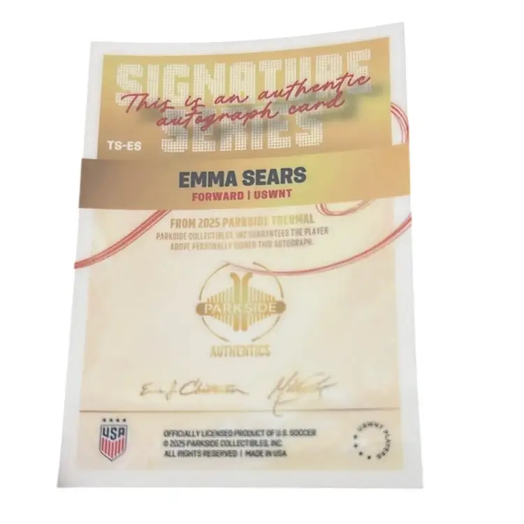 Emma Sears 2025 Parkside Thermal USWNT Signature Series 37/75