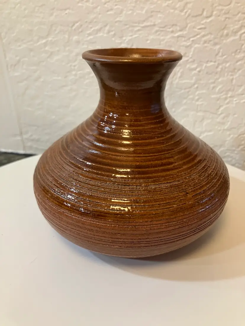 Brown Pottery Vase