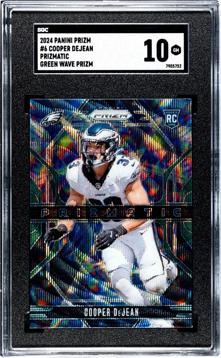 2024 Panini Prizm #6 Cooper Dejean Prizmatic Green Wave SGC 10