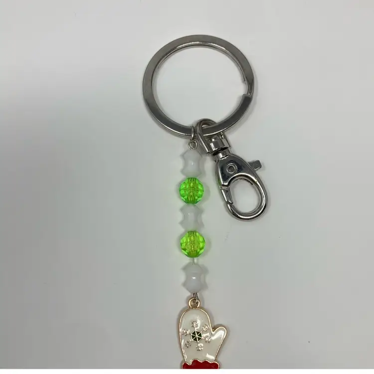 2 Day Sale! 🎉🎄🎉 Snowflake Mitten Fidget Purse Charm Or Keychain!  Handmade By Me! UV Reactive!