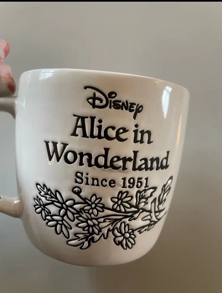Disney Alice In Wonderland Mug With Cheshire Cat Stirrer Zrike Brands.