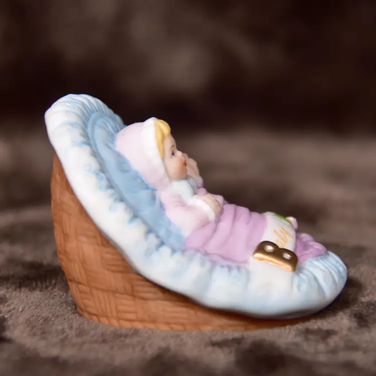 Enesco Growing Up Birthday Girls Figurine Baby Vintage 1983 Blonde Vintage