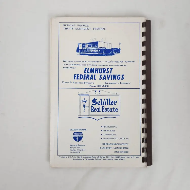 Elmhurst Illinois Cookbook Mary Queen of Heaven Catholic Church Recipes Desserts