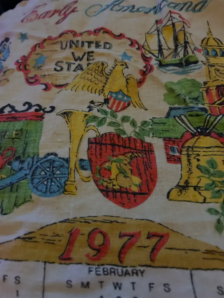 Kitchen Cloth Calendar 1977