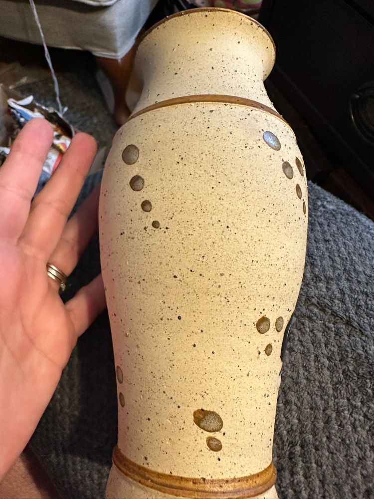 Vintage Mexican Ceramic Vase/ Pottery Hand Made  Folk Art  Mexico