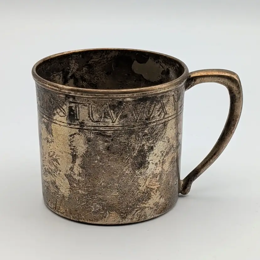 Vintage Alphabet ABC's Silverplate Children's Baby Cup