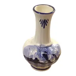 Delft blue mini bud vase