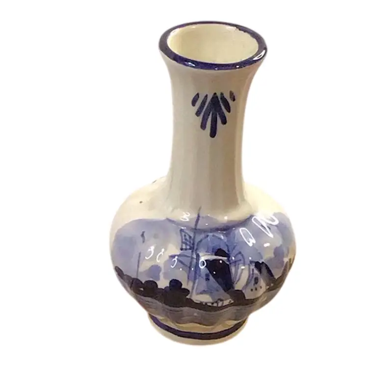 Delft blue mini bud vase