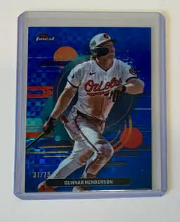 Gunnar Henderson Finest Uncommon Blue Checkerboard /75 Baltimore Orioles