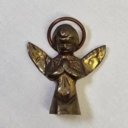 Vintage Solid Brass Angel Miniature Figurine