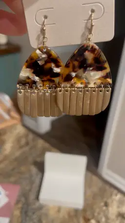 FRENZY Tortoiseshell and Gold Earrings