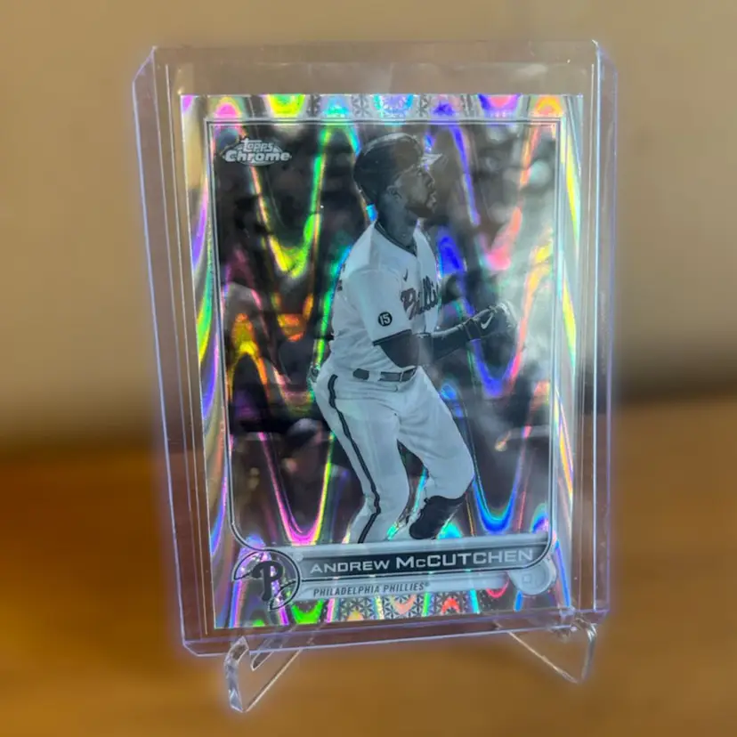 Andrew Mccutchen 2022 Topps Chrome Sonic Black And White raywave