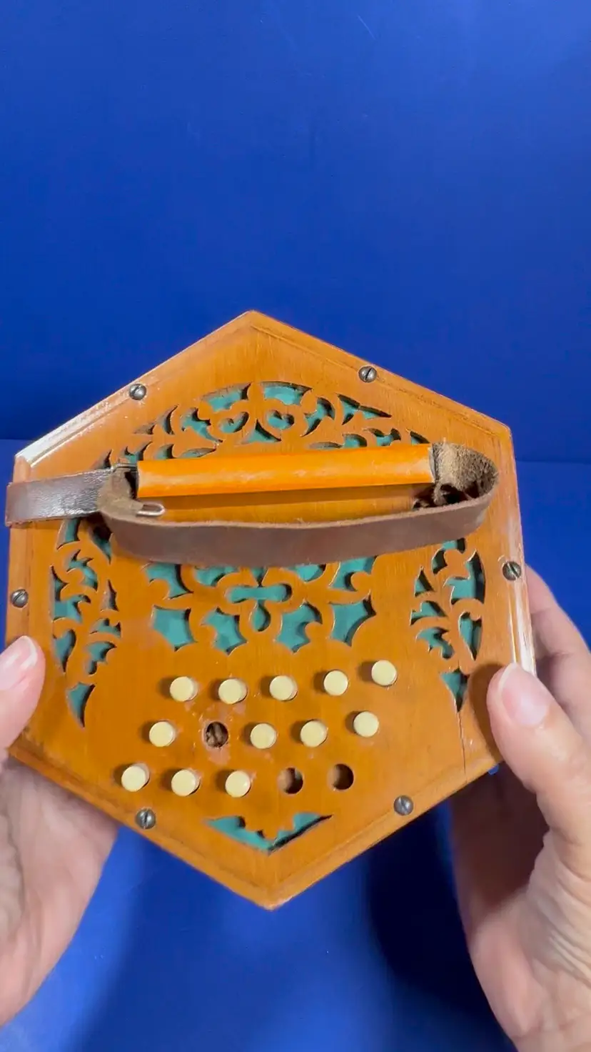 Very Rare Antique Otto Weidlich Swan Concertina – 30 Key – Germany – c.1890–1910