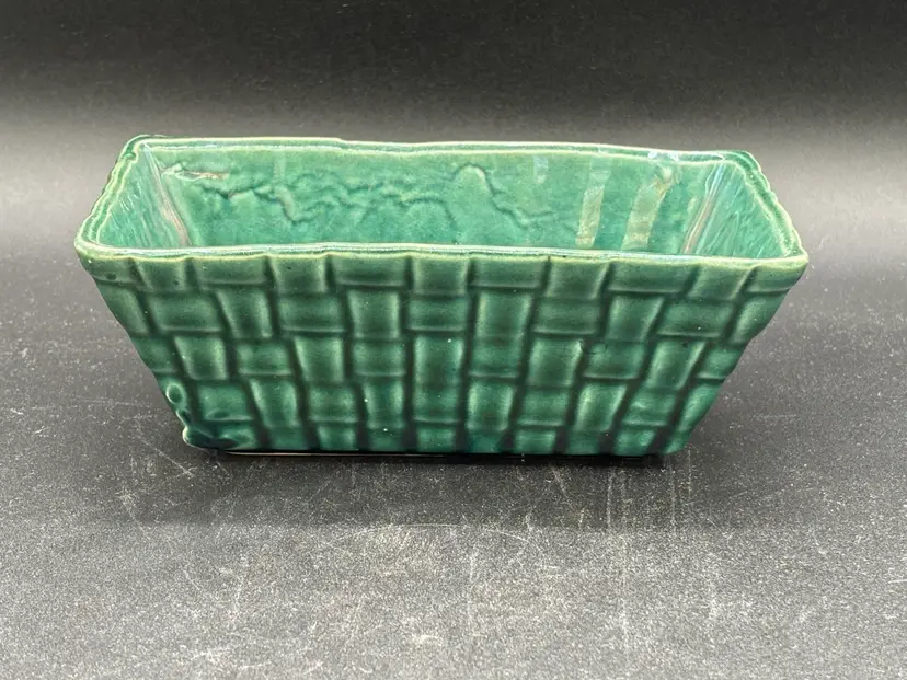 Vintage planter- Brush McCoy green basket