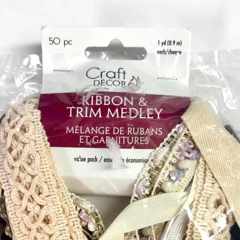 NOS Neutral Ribbon & Trim 50pc Value Pack