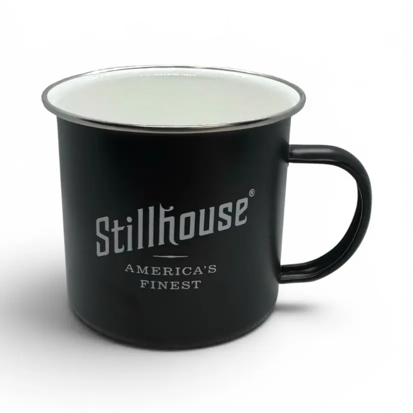 Gift Boxed Stillhouse Distillery Black Enamelware Tin Cup