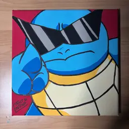 Squirtle Squad Canvas –Original Hand-Painted Canvas by Tracy Medina
