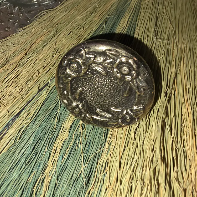 Vintage Brass Floral Motif Door Knob Altar Besom — One‑of‑a‑Kind, Made to Order