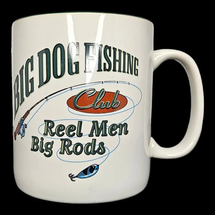 Big Dog Fishing "Reel Men Big Rods" 30oz Ceramic Mug New