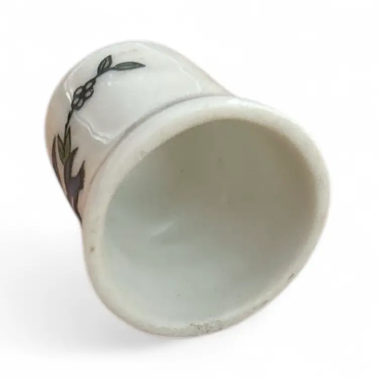 Vintage Thimble Porcelain Blue Bird