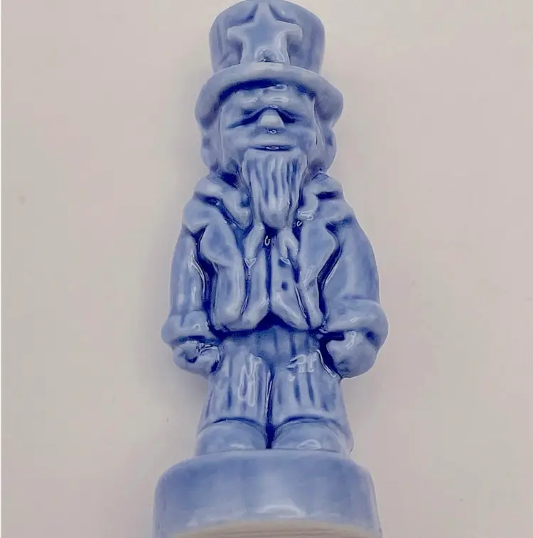 Wade Whimsies, Ceramic, 4th of July, Blue Uncle Sam, Calendar Series, 2008