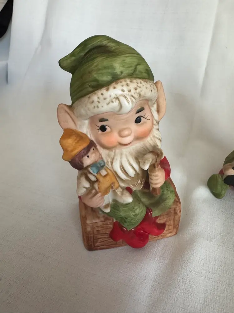 HOMCO Santa’s Elves Set Of 3 Original Box