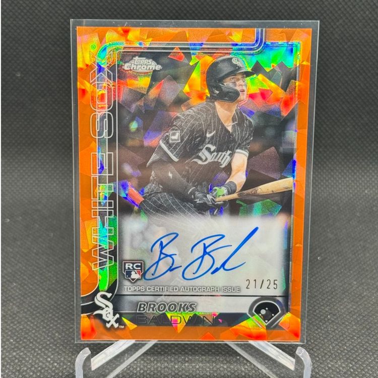 Brooks Baldwin 2025 Topps Chrome Sapphire Rookie Auto Orange /25 Chicago White Sox