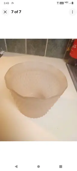 Indiana Glass Diamond Point planter..