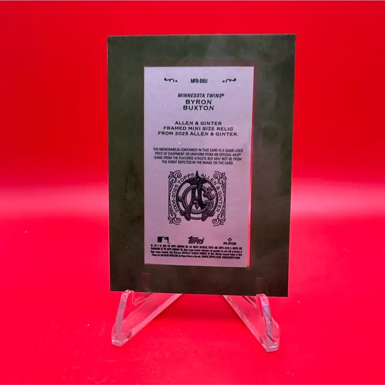 Byron Buxton 2025 Topps Allen & Ginter Mini Framed Relic Minnesota Twins
