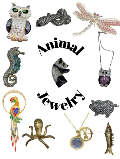Animal Jewelry #2, Sterling And Costume