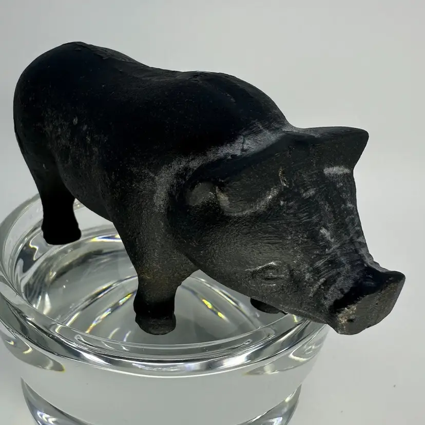 Cast Iron Pig Figurine