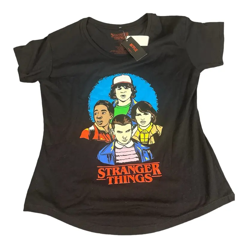 Stranger Things Netflix Tshirt Size Large New With Tags Black T-Shirt / Large NWT