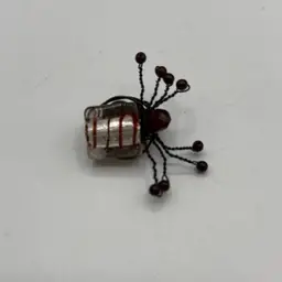 Handmade Glass Dichroic Bead Spider Brooch