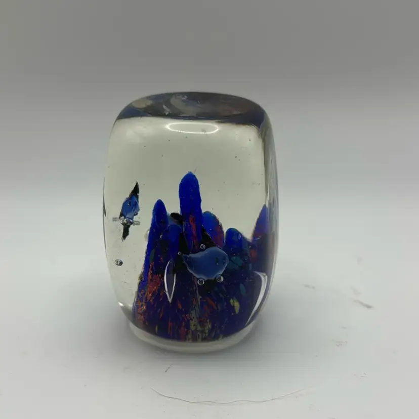 Vintage Underwater Art Glass Paperweight