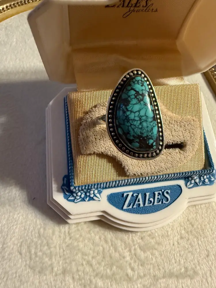 New Sterling Turquoise Ring Size 11