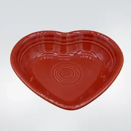 Fiesta Heart Shaped Trinket Dish In Paprika