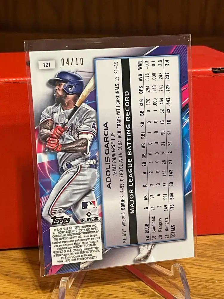 Adolis Garcia 2022 Cosmic Black Eclipse 4/10 - Texas Rangers