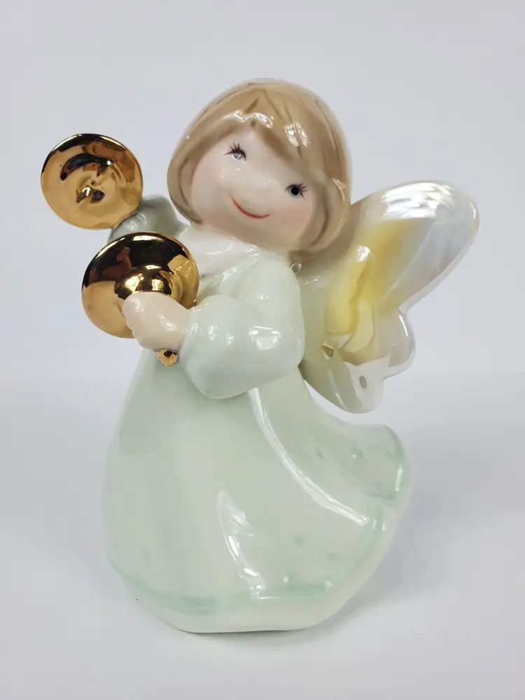 Vintage Angel Figurine Porcelain Collectible Sculpture Christmas Holiday Decor