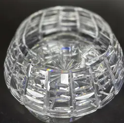 Cut Glass Round Bowl Signed Waterford