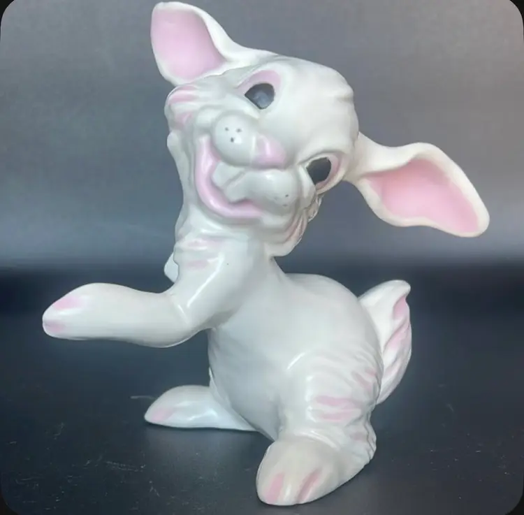 VTG Anthropomorphic Quirky Buck Tooth Bunny Rabbit Hare Figurine