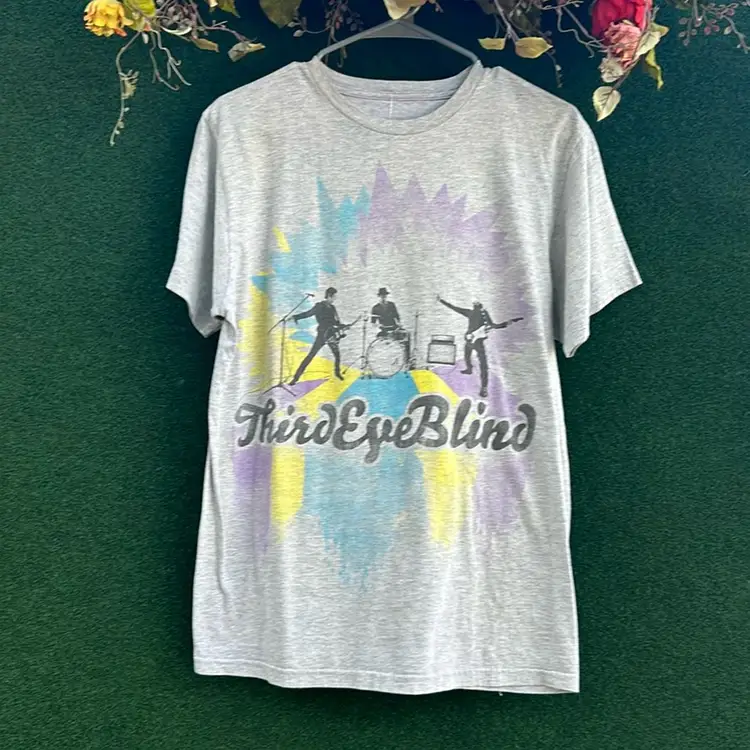 Third Eye Blind Gray Printed Graphic T-Shirt