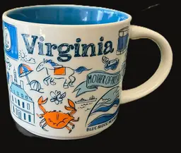 2018 Starbucks Ceramic Virginia Been There Series Mug Coffee Tea
