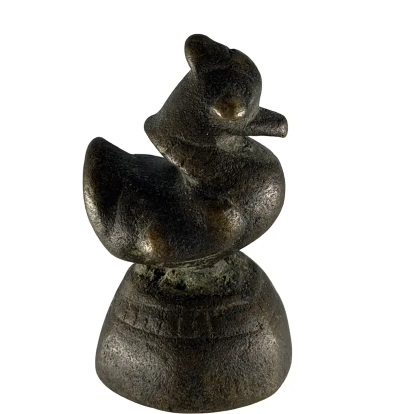 Antique Burmese Bronze 10-Tical Opium Weight - Hintha Bird 157.44 g
2.25” T x 1.25” L x 1” W