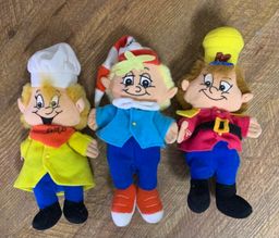 VTG Snap, Crackle, Pop Kelloggs 1997 Plush Bean Bag Figures Rice Krispies