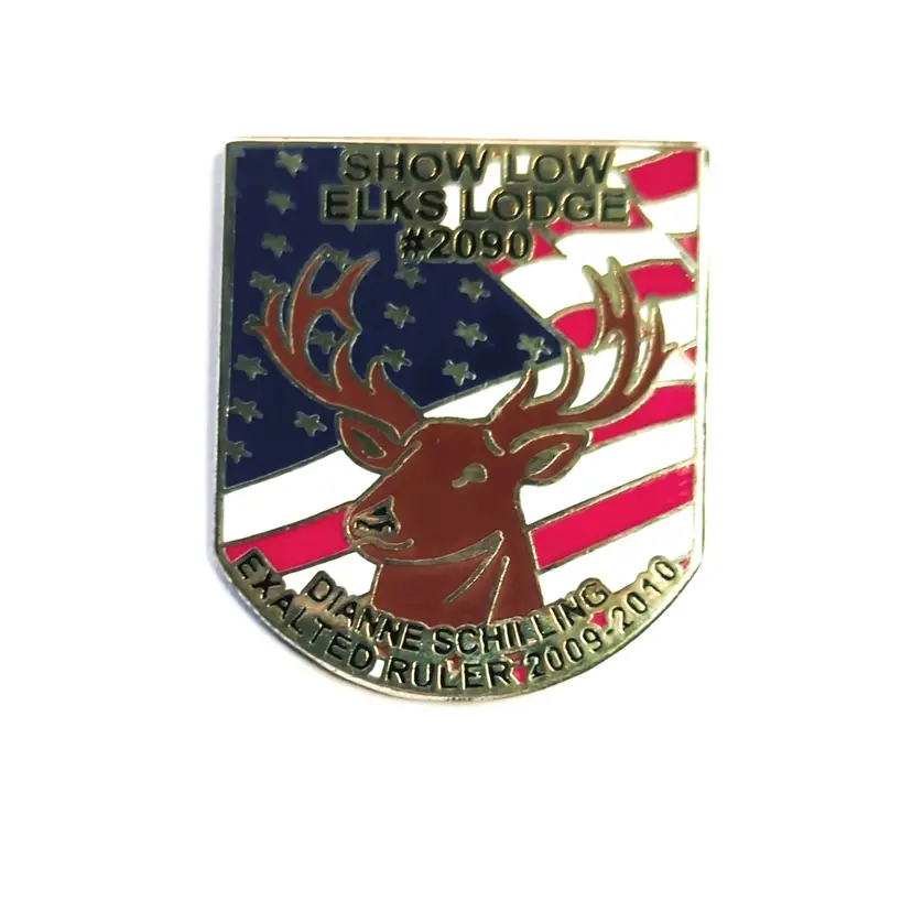 Show Low Elks Lodge #2090 Pin Diane Schilling Exalted Ruler 2009-2010 Emblem Mfg
