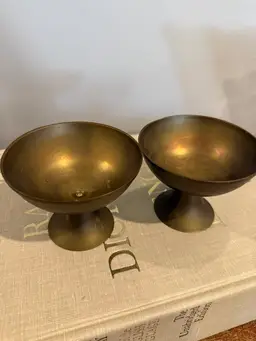 Small Brass Candleholders (2)